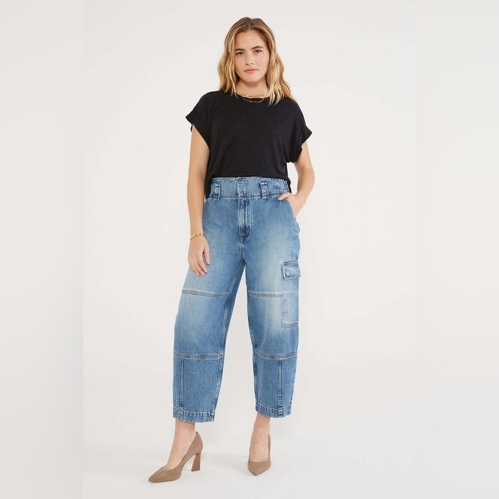 NEW! ETICA Juni Relaxed Barrel Cargo in North Shore 👖 SZ 28 NWT!! - Picture 2 of 10